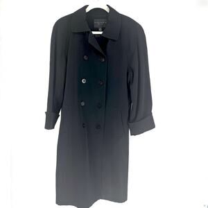 Petite Classic Long Black Trench Coat Women 10 Gallery Minimal Capsule Wardrobe